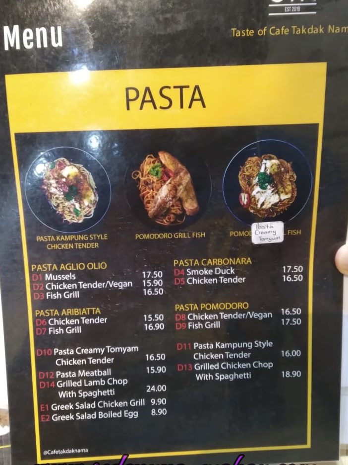 cafe takdak nama sungai petani
