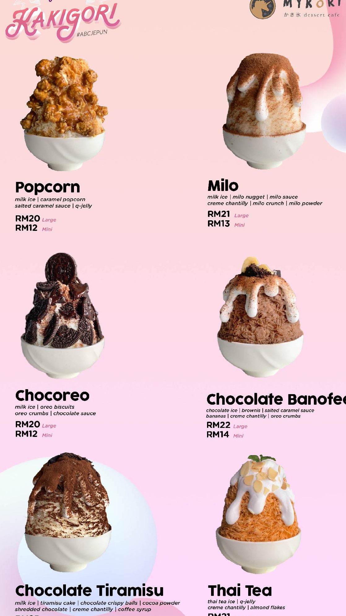 mykori dessert cafe batu pahat